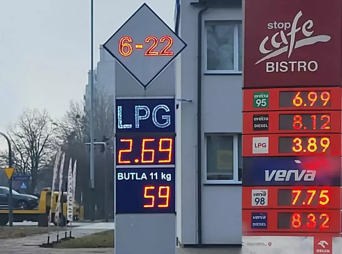 Ceny paliw diesel lpg por&oacute;wnanie stacja benzynowa
